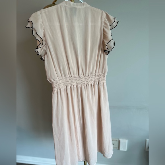 H&M size 10 dusty rose dress, midi length with ruffles - Picture 5 of 5